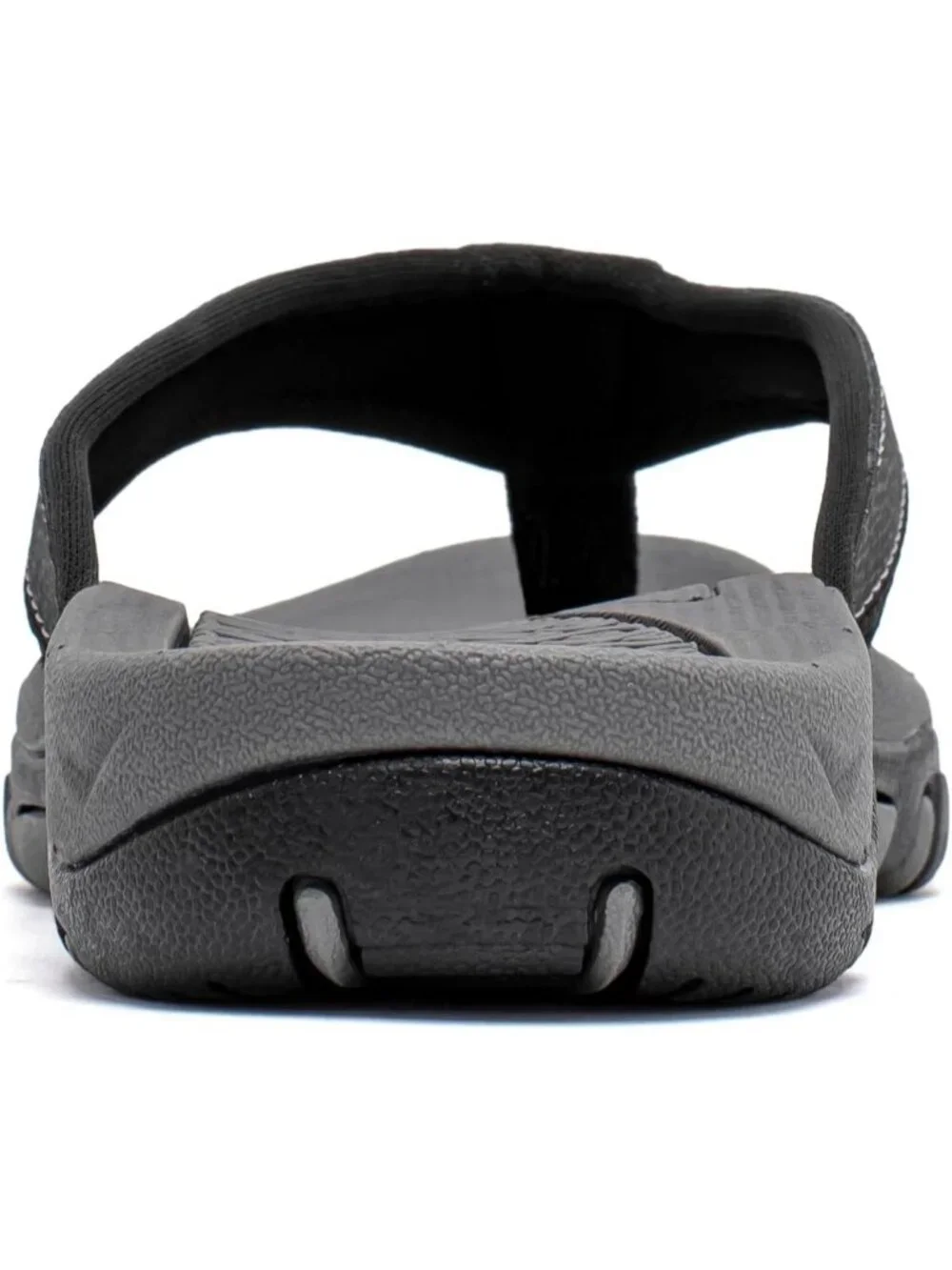 Men's Grey And Black Sport Flip Flops Comfort Outdoor Casual Thong Sandal Shoes